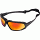 Pyramex Highlander Safety Glasses - Sky Red Mirror Anti-Fog Lens, Black Frame SBB5055DT