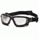 Pyramex I-Force Safety Glasses, Black Frame &amp; Clear Anti-Fog Lens SB7010SDT