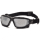 Pyramex I-Force Safety Glasses, Black Frame &amp; Silver Mirror Anti-Fog Lens SB7070SDT