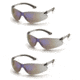 Pyramex Itek Safety Glasses - Gray Frame, Blue Mirror Lens, Pack of 3