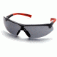 Pyramex Onix Safety Eyewear - Gray Lens, Red Frame SR4920S