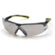 Pyramex Onix Safety Glasses - Indoor/Outdoor Mirror Lens, Hi Vis Green Frame SGR4980S