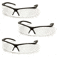 Pyramex Pacifica Safety Eyewear - Clear Lens, Black Frame, Pack of 3