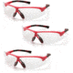 Pyramex Pink Frame/Clear Lens, Pack of 3