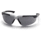 Pyramex Reatta Safety Glasses - Gray Lens, Black-Silver Frame SBS4820D