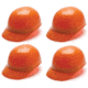 Pyramex Ridgeline Bump Cap,Orange, Pack of 4