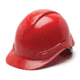 Pyramex Ridgeline HP44 Hard Hat,Cap-Style 4 Point Ratchet Suspension,Red HP44120