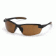 Pyramex Spokane Safety Glasses, Sandstone Bronze Lens w/ Black Frame CHB318D