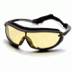 Pyramex XS3 Plus Safety Glasses - Amber Anti-Fog Lens, Black Frame SB4630STP