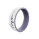 QALO Womens Strata Love Silicone Ring, White/Lilac, 5 QS9-FOZ05