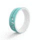QALO Womens Strata Love Silicone Ring, White/Mint, 5 QS9-FVA05