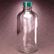 Qorpak Boston Round Bottles, Narrow Mouth, Qorpak 7914 With Fluoropolymer Resin-Lined Green Thermoset Cap