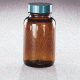 Qorpak Packers, Amber, Wide Mouth, Qorpak 7733 With Pulp/Vinyl-Lined Black Phenolic Cap