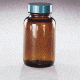Qorpak Packers, Amber, Wide Mouth, Qorpak 7938 With Fluoropolymer Resin-Lined Green Thermoset Cap