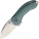 QSP Knife Hamster Framelock Green Folding Knife, 2 two-tone satin finish CPM S35VN blade, Green titanium handle, QS138-C