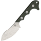 QSP Knife Neckmuk Neck Knife Green, 2.88 satin finish D2 tool steel blade, Green linen micarta handle, QS125-F