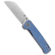 Qsp QSP Penguin Frame Lock Knife Blue Titanium 3.1&quot; Stonewash, Blue, 154CM, adult, BHQ-135225