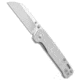 Qsp QSP Penguin Liner Lock Knife Blasted Diamond Aluminum 3" Satin S90V, Silver, CPM S90V, adult, BHQ-202083