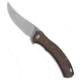 Qsp QSP Walrus Trailing Point Liner Lock Knife Brown Rough Micarta 3.4" Stonewash, Brown, D2, adult, BHQ-192776