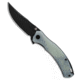 Qsp QSP Walrus Trailing Point Liner Lock Knife Jade G-10 3.4" Black Stonewash D2, Jade, D2, adult, BHQ-192729