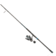 Quantum Benchmark Spinning Reel and Rod Combo, 9ft, 2-PC, Med-Heavy, Moderate-Fast Rod, Graphite Composite Blank, SZ 6000 Reel, 5+1 Bearings, 5.6-1 Ratio, Silver/Blue, BK6000902MH1530.P2