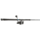 Quantum Benchmark Spinning Reel and Rod Combo, 7ft, 1-PC, Med-Heavy, Moderate-Fast Rod, Graphite Composite Blank, SZ 6000 Reel, 5+1 Bearings, 5.6-1 Ratio, Silver/Blue, BK6000701MH1225.P2