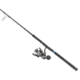 Quantum Benchmark Spinning Reel and Rod Combo, 7ft, 1-PC, Med-Heavy, Moderate-Fast Rod, Graphite Composite Blank, SZ 6000 Reel, 5+1 Bearings, 5.6-1 Ratio, Silver/Blue, BK6000701MH1225.P2