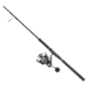 Quantum Benchmark Spinning Reel and Rod Combo, 7ft, 1-PC, Heavy, Moderate-Fast Rod, Graphite Composite Blank, SZ 8000 Reel, 5+1 Bearings, 4.7-1 Ratio, Silver/Blue, BK8000701H1530.P2