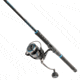 Quantum Benchmark Spinning Reel and Rod Combo, 7ft, 1-PC, Heavy, Moderate-Fast Rod, Graphite Composite Blank, SZ 8000 Reel, 5+1 Bearings, 4.7-1 Ratio, Silver/Blue, BK8000701H1530.P2
