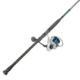 Quantum Strive Spinning Reel and Rod Combo, 8ft, 2-PC, Medium-Heavy, Moderate-Fast Rod, Graphite Composite Blank, SZ 5000 Reel, 4+1 Bearings, 5.6-1 Ratio, Silver/Blue, SV5000802MH1225.P2