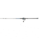 Quantum Strive Spinning Reel and Rod Combo, 8ft, 2-PC, Medium-Heavy, Moderate-Fast Rod, Graphite Composite Blank, SZ 5000 Reel, 4+1 Bearings, 5.6-1 Ratio, Silver/Blue, SV5000802MH1225.P2