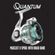 Quantum Throttle Spinning Reel, SZ 10 Reel, Stainless Steel Bail Wire, Dura-Lok Anti-Reverse Clutch, Oversized Non-Slip Handle Knob, 10 + 1 Ball Bearings, 5.2-1 Ratio, Silver, TH10C.BX3