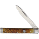 Queen Doctors Knife, Satin finish stainless spear blade, Brown sawcut bone handle, QN016 / KB214-1