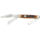 Queen Large Stockman Fold Knife, D2 steel clip, spey and sheepsfoot blade, Aged honey amber stag bone handle QN9ACSB