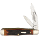 Queen Swell Center Stag Folding Knife,1095 Carbon Steel,Standard Edge,Clip and Pen,Mirror Polish,Stag Bone Handle QNKD56S
