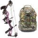 Quest Radical Bow Pkg., Realtree AP 17.5-30in 70lbs LH, RA.PKG.L.25.40-AP W/ Vanguard Xl Hunting Backpack-Realtree Camo