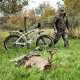 QuietKat Ambush 750W Electric Bike, w/ Mid-Drive Motor, Chain Drive, 8 Speed, Suspension Fork, Mechanical Disc Brakes, Camo, One Size Fits Most, 18QKM750CCHM-CAM