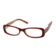 Ralf Lauren RL6004 Eyeglasses Styles Top Bordeaux/White/Brown Wood Frame w/Non-Rx 50 mm Diameter Lenses, 5015-5016