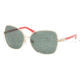 Ralph Lauren RL 7028 Sunglasses, Shiny Gold Frame / Gray Green Lenses, 900471 5814
