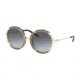 Ralph Lauren RL7060 Progressive Prescription Sunglasses, 53mm, Sanded Gold/Black, RL7060-93498G-53-PRO
