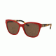 Ralph Lauren RL8143 Single Vision Prescription Sunglasses RL8143-559973-55 - Lens Diameter 55 mm, Frame Color Shiny Laque Red