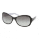 Ralph RA5109 Progressive Sunglasses, Black/White/Crystal Frame / 61 mm Prescription Lenses, 550 11 6118