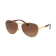 Ralph RA4117 Sunglasses 3181T5-59 - Light Gold/Burgundy Frame, Brown Gradient Polarized Lenses