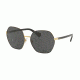 Ralph RA4124 Progressive Prescription Sunglasses, 60mm, Shiny Gold With Black, RA4124-933787-60-PRO