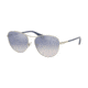 Ralph RA4126 Sunglasses 90017B-57 - Silver Frame, Clear Grad Blue Mirror Silver Lenses