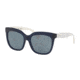 Ralph RA5213 Sunglasses 316280-55 - Navy/White Frame, Blue Solid Lenses