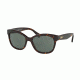 Ralph RA5218 Sunglasses 137871-55 - Dark Tortoise Frame, Green Solid Lenses