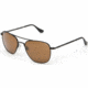 Randolph Aviator Sunglasses, Matte Black Frame, Tan Lens, AF012