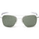 Randolph Aviator Sunglasses, Matte Chrome Frame, Agx Lens, AF036
