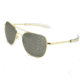 Randolph Aviator Sunglasses, Gold 23K Frame, Gray Lens, AF055